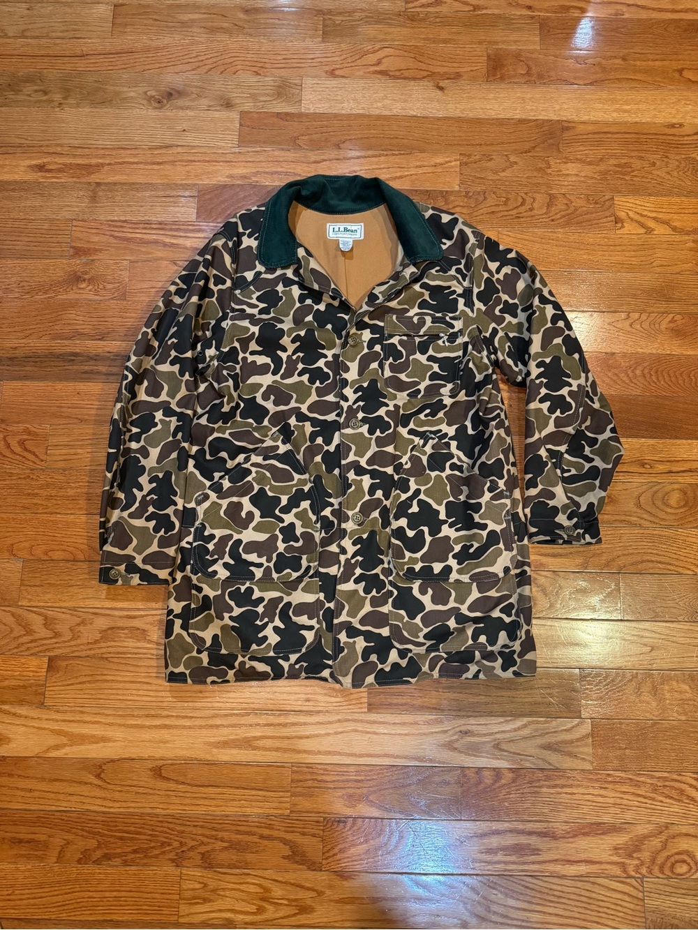 Vintage L.L.Bean Duck Camo Hunting Chore Jacket Made USA XL Tall